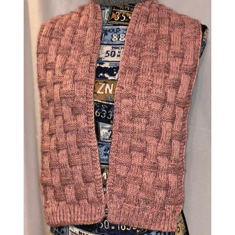 2-Pc Hat & Scarf Pink/Grey Fleece Lined NWT Cozy - Picture 4 of 7